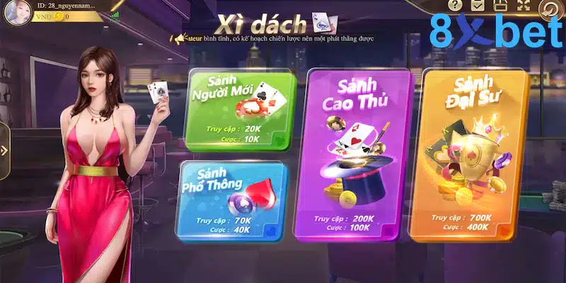 Chơi game đánh bài miễn phí trực tuyến thỏa đam mê tại 8xbet 3 Game đánh bài online Xì dách