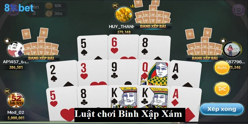 Hướng dẫn chơi Binh Xập Xám 8XBET cho người mới bắt đầu 3 Luật chơi bài mậu binh cơ bản